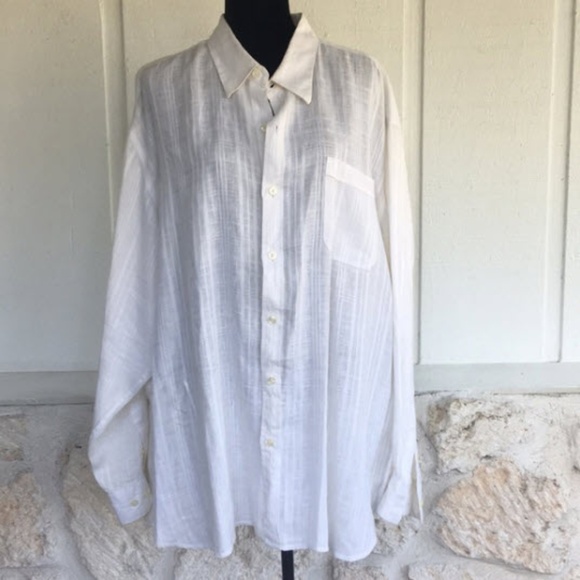 Tommy Bahama Other - Tommy Bahama long sleeve linen ecru shirt